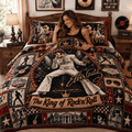 ELV 4 PIECES COVER BEDDING SET PDL (1 FITTED SHEET + 1 FLAT SHEET + 2 PILLOWCASES)