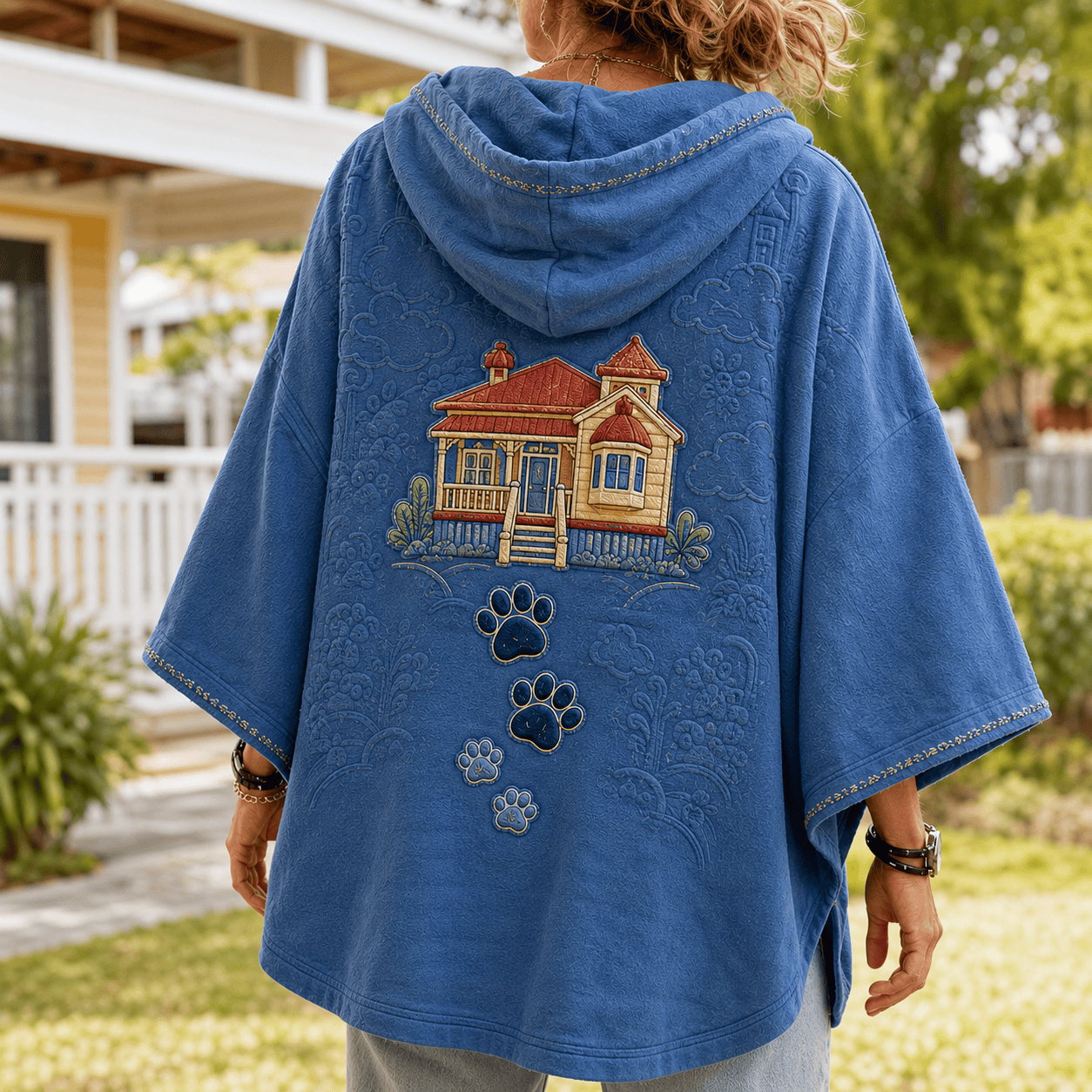 Premium BLU Short Sleeve Hoodie NTVA