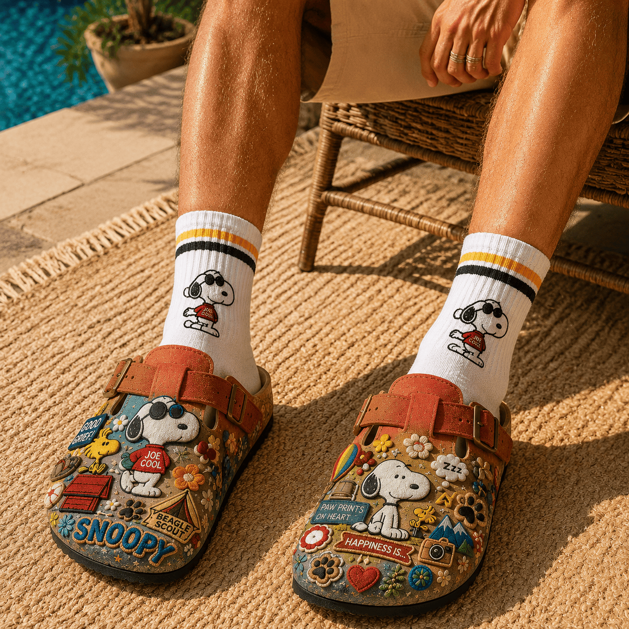 PREMIUM SPNY MINK SUEDE CLOGS TTNL