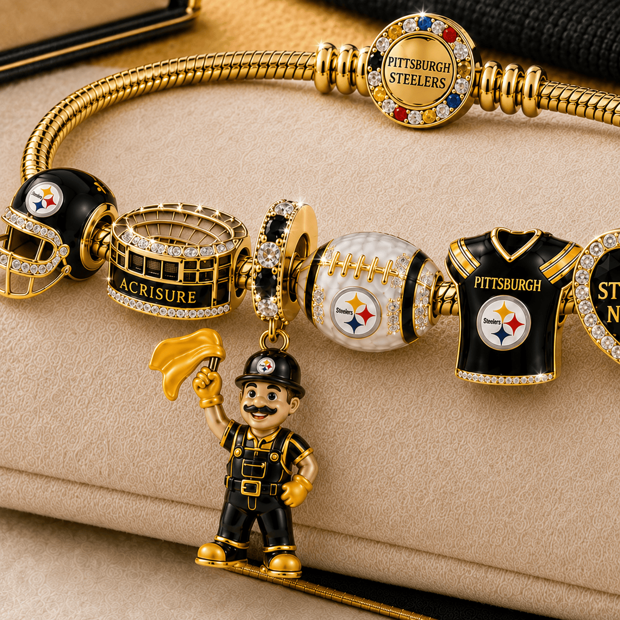 PBS Gold Charm Bracelet Set TMH
