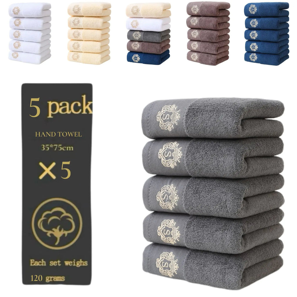 5Pcs Towels Gift Set - Thickened, Ultra Soft & Highly Absorbent, 35x75cm Towel, Men & Women Couples, Ideal for Daily Use